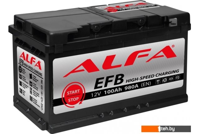 Автомобильные аккумуляторы ALFA EFB 100 R (100 А·ч) Автомобильные аккумуляторы ALFA EFB 100 R (100 А·ч)