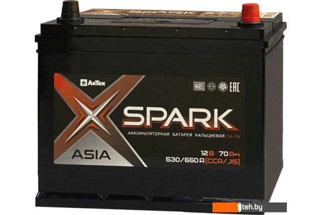 Автомобильные аккумуляторы Spark Asia 530/650A EN/JIS L+ SPAA70-3-L (70 А·ч) Автомобильные аккумуляторы Spark Asia 530/650A EN/JIS L+ SPAA70-3-L (70 А·ч)