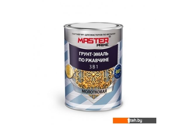 Краски и эмали Master Prime Молотковая 3 в 1 2 л (черный) Краски и эмали Master Prime Молотковая 3 в 1 2 л (черный)