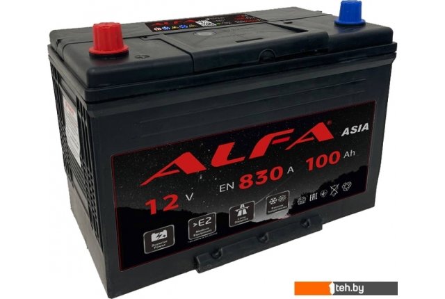 Автомобильные аккумуляторы ALFA Asia JL 830A (100 А·ч) Автомобильные аккумуляторы ALFA Asia JL 830A (100 А·ч)