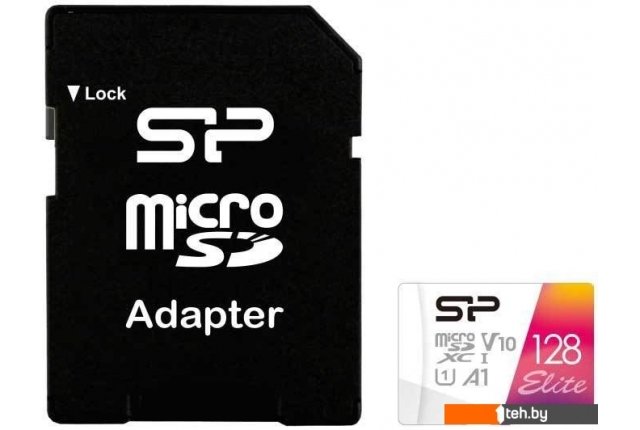 Карты памяти Silicon-Power Elite microSDXC SP128GBSTXBV1V20SP 128GB (с адаптером) Карты памяти Silicon-Power Elite microSDXC SP128GBSTXBV1V20SP 128GB (с адаптером)