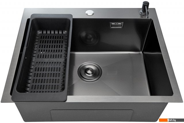 Кухонные мойки Stellar Decor S7050NB-D (нано черный) Кухонные мойки Stellar Decor S7050NB-D (нано черный)