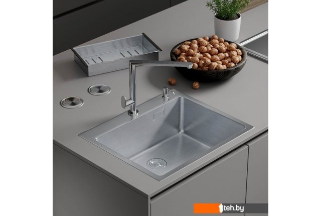 Кухонные мойки Roxen Simple 560220-60 сатин (с коландером и дозатором) Кухонные мойки Roxen Simple 560220-60 сатин (с коландером и дозатором)