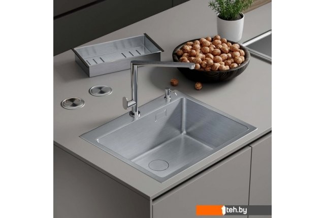 Кухонные мойки Roxen Simple 560220-55 сатин (с коландером и дозатором) Кухонные мойки Roxen Simple 560220-55 сатин (с коландером и дозатором)