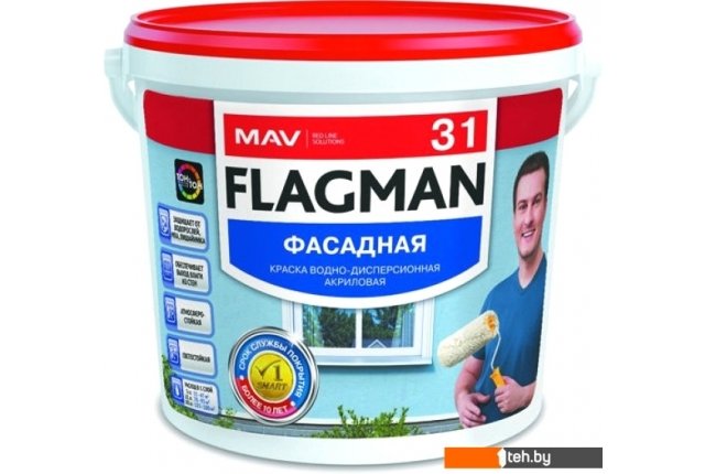 Краски и эмали Flagman ВД-АК-1031 5л (белый) Краски и эмали Flagman ВД-АК-1031 5л (белый)
