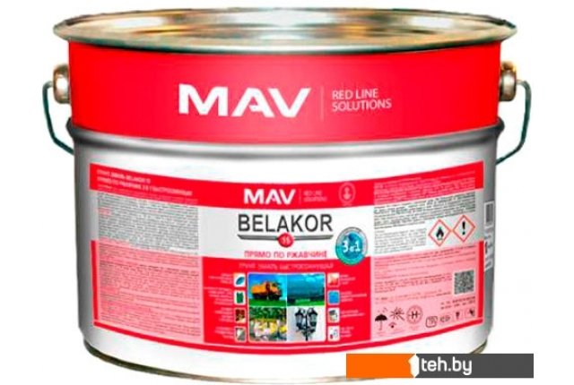 Краски и эмали MAV Belakor-15 Ral 8017 10 л (шоколадный матовый) Краски и эмали MAV Belakor-15 Ral 8017 10 л (шоколадный матовый)