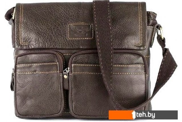 Женские и мужские сумки Poshete 196-1260-6-DBW (коричневый) Женские и мужские сумки Poshete 196-1260-6-DBW (коричневый)