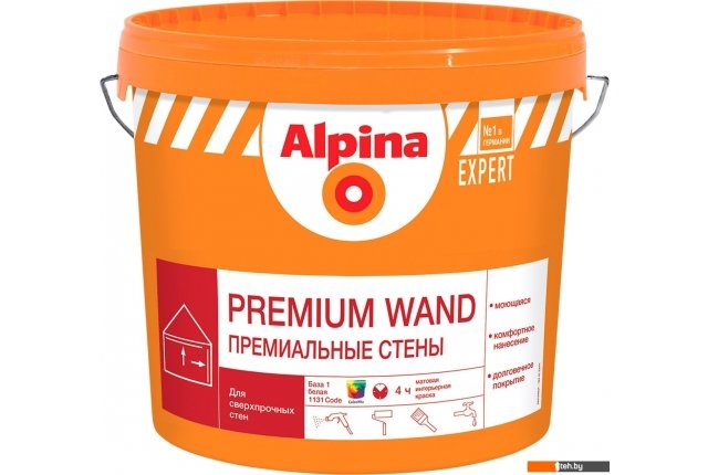 Краски и эмали Alpina Expert Premium Wand База 1. 9 л (белый матовый) Краски и эмали Alpina Expert Premium Wand База 1. 9 л (белый матовый)