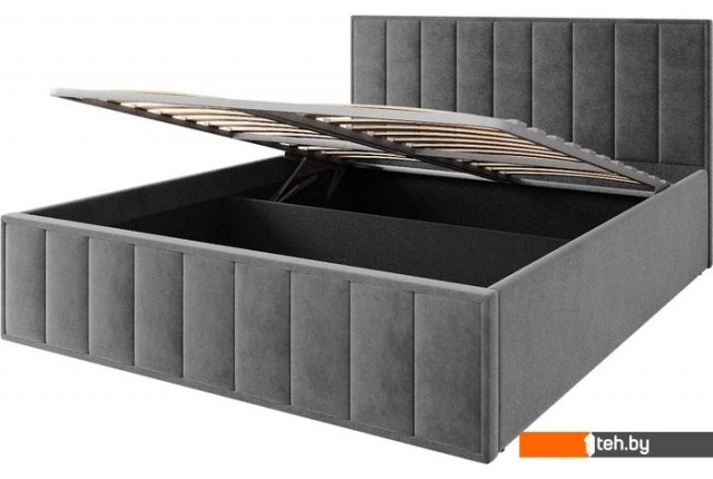 Кровати ДСВ Лана 1.8 с ПМ 180x200 (графит софт) Кровати ДСВ Лана 1.8 с ПМ 180x200 (графит софт)