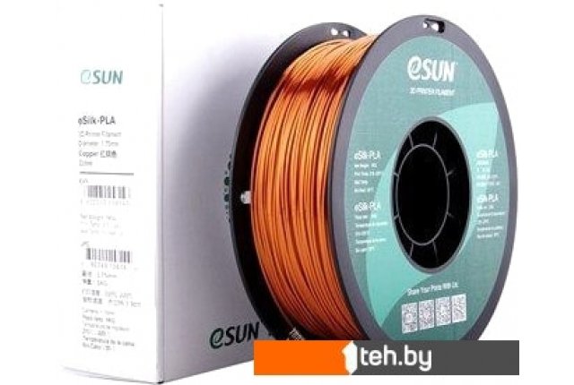Расходные материалы и аксессуары для 3D-печати eSUN eSilk PLA 1.75 мм 1000 г (медный) Расходные материалы и аксессуары для 3D-печати eSUN eSilk PLA 1.75 мм 1000 г (медный)
