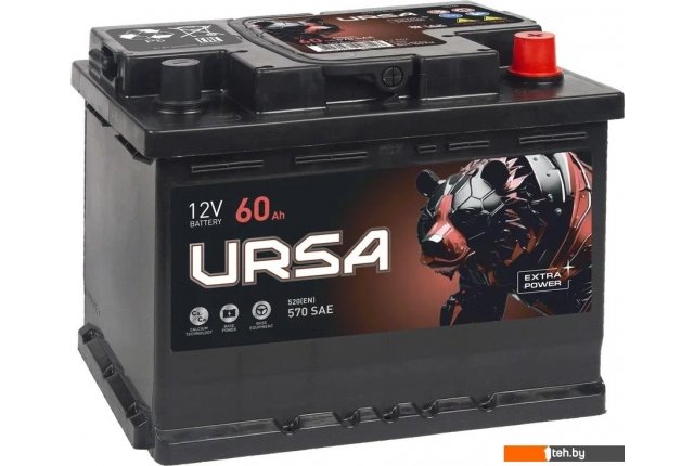 Автомобильные аккумуляторы Ursa Extra Power 6СТ R+ (60 А·ч) Автомобильные аккумуляторы Ursa Extra Power 6СТ R+ (60 А·ч)