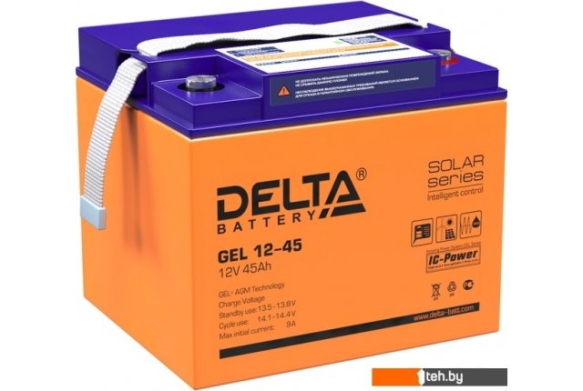 Аккумуляторы для ИБП Delta GEL 12-45 (12В/45 А·ч) Аккумуляторы для ИБП Delta GEL 12-45 (12В/45 А·ч)