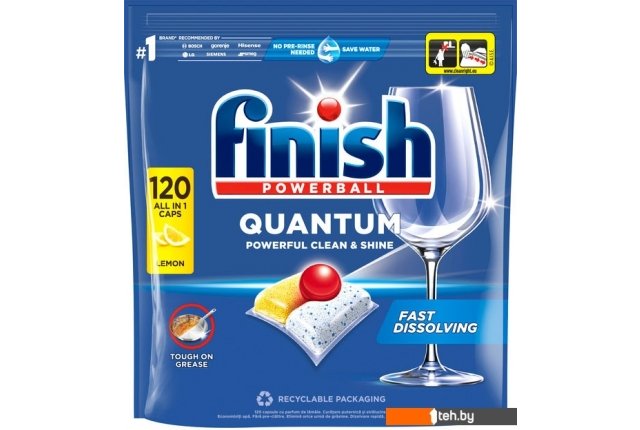 Бытовая химия Finish Powerball Quantum All in 1 Lemon (120 шт) Бытовая химия Finish Powerball Quantum All in 1 Lemon (120 шт)
