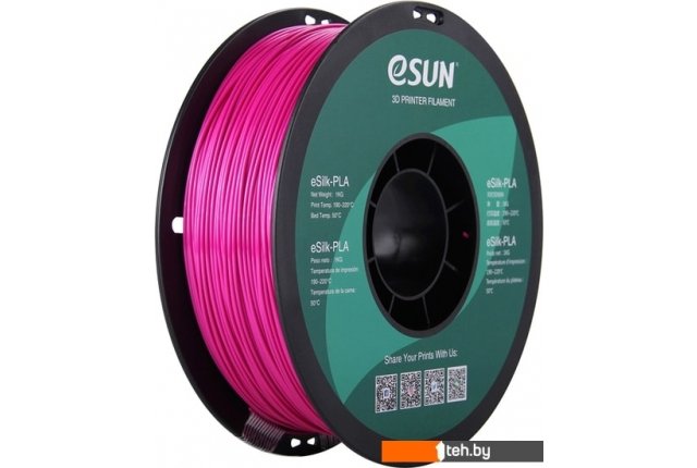 Расходные материалы и аксессуары для 3D-печати eSUN eSilk PLA 1.75 мм 1000 г (пурпурный) Расходные материалы и аксессуары для 3D-печати eSUN eSilk PLA 1.75 мм 1000 г (пурпурный)