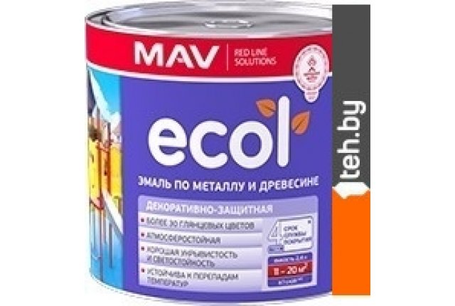 Краски и эмали MAV Ecol ПФ-115 10 кг (черный) Краски и эмали MAV Ecol ПФ-115 10 кг (черный)