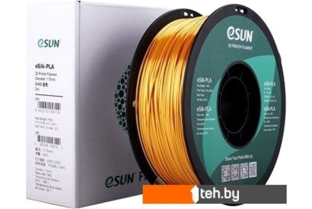 Расходные материалы и аксессуары для 3D-печати eSUN eSilk PLA 1.75 мм 1000 г (золотистый) Расходные материалы и аксессуары для 3D-печати eSUN eSilk PLA 1.75 мм 1000 г (золотистый)