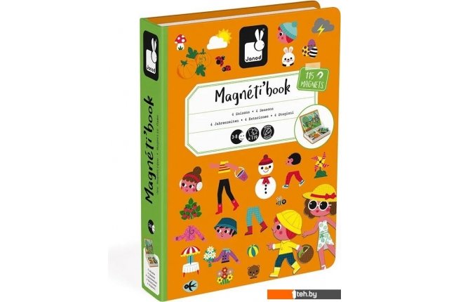 Развивающие игрушки Janod Книга-игра Времена года Магнитная J02721 Развивающие игрушки Janod Книга-игра Времена года Магнитная J02721