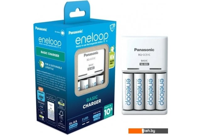 Батарейки, аккумуляторы, зарядные Panasonic Basic Charger K-KJ51MCD40E (с аккумуляторами) Батарейки, аккумуляторы, зарядные Panasonic Basic Charger K-KJ51MCD40E (с аккумуляторами)