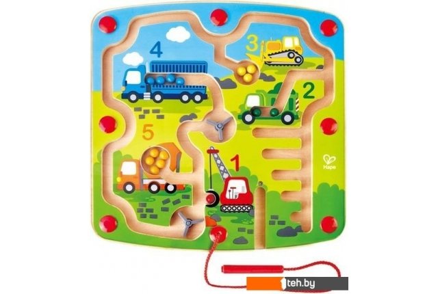 Развивающие игрушки Hape Лабиринт с шариком Транспорт E1713_HP Развивающие игрушки Hape Лабиринт с шариком Транспорт E1713_HP