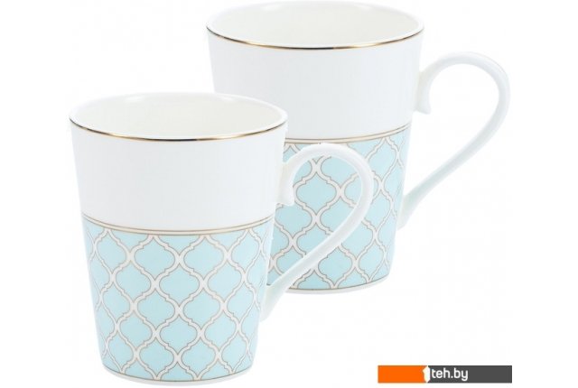 Кружки, чашки, стаканы для горячих напитков Gipfel Aurora 42868 (2 шт, белый/голубой) Кружки, чашки, стаканы для горячих напитков Gipfel Aurora 42868 (2 шт, белый/голубой)