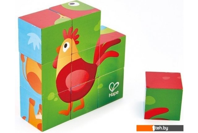 Развивающие игрушки Hape Кубики Ферма E1618_HP Развивающие игрушки Hape Кубики Ферма E1618_HP