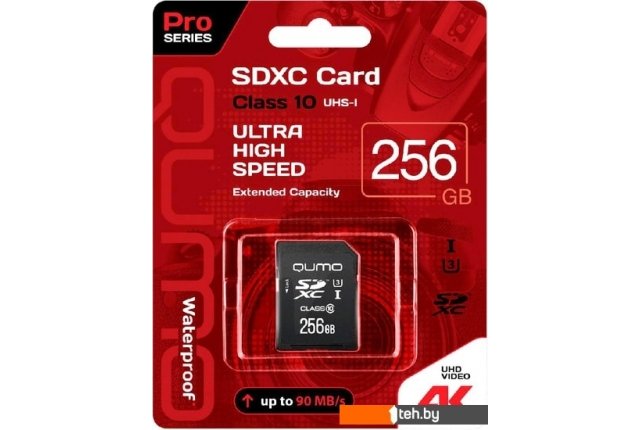 Карты памяти QUMO SDXC QM256GSDXC10U1 256GB Карты памяти QUMO SDXC QM256GSDXC10U1 256GB
