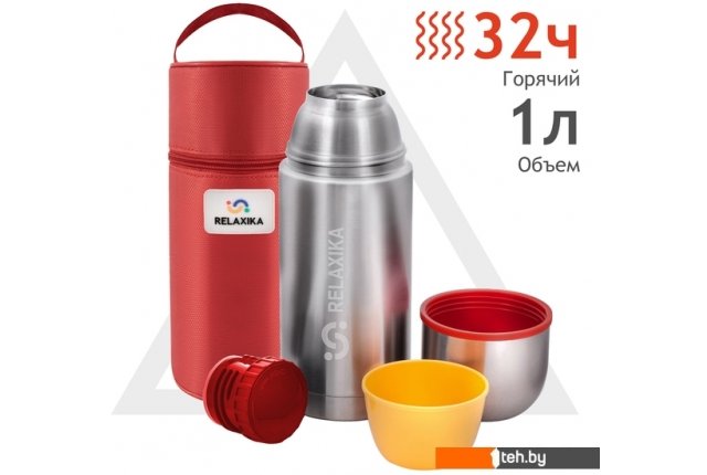 Термосы, термокружки и многоразовые стаканы Relaxika 102 в термочехле 1л (нержавеющая сталь) Термосы, термокружки и многоразовые стаканы Relaxika 102 в термочехле 1л (нержавеющая сталь)