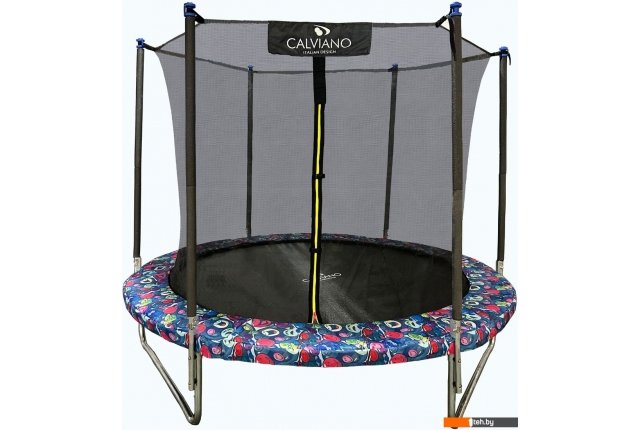 Батуты Calviano Smile 183 см-6 ft с внутренней сеткой складной Батуты Calviano Smile 183 см-6 ft с внутренней сеткой складной