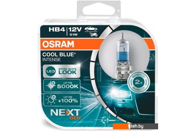 Автомобильные лампы Osram Cool Blue Intense Next Gen HB4 9006CBN-HCB (пластиковый бокс, 2 шт) Автомобильные лампы Osram Cool Blue Intense Next Gen HB4 9006CBN-HCB (пластиковый бокс, 2 шт)