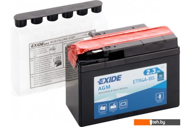 Мотоциклетные аккумуляторы Exide ETR4A-BS (2.3 А·ч) Мотоциклетные аккумуляторы Exide ETR4A-BS (2.3 А·ч)