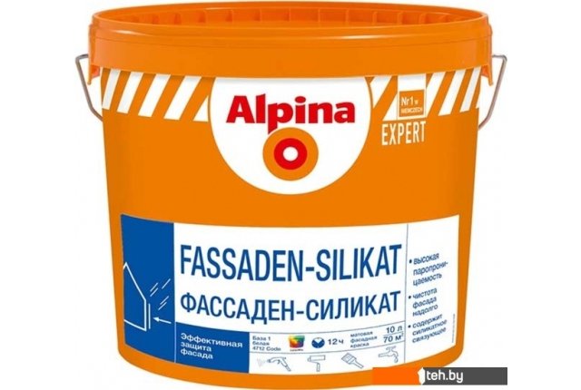 Краски и эмали Alpina Expert Fassaden-Silikat База 1 (10 л) Краски и эмали Alpina Expert Fassaden-Silikat База 1 (10 л)