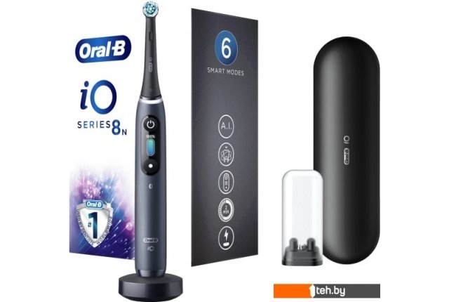 Электрические зубные щетки и ирригаторы Oral-B iO 8n (черный, 2 насадки) Электрические зубные щетки и ирригаторы Oral-B iO 8n (черный, 2 насадки)