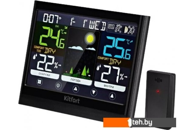 Метеостанции, гигрометры и термогигрометры Kitfort KT-3318 Метеостанции, гигрометры и термогигрометры Kitfort KT-3318