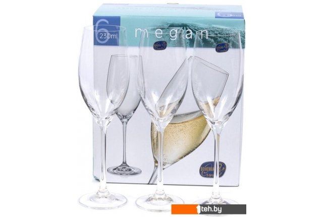 Стаканы, бокалы, рюмки Bohemia Crystal Megan 40856/230 Стаканы, бокалы, рюмки Bohemia Crystal Megan 40856/230