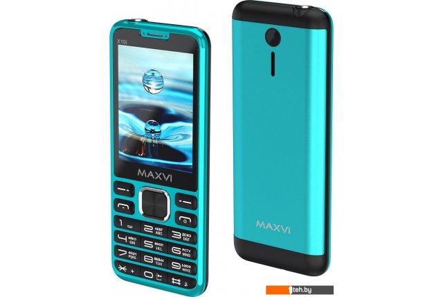 Мобильные телефоны Maxvi X10i (аква) Мобильные телефоны Maxvi X10i (аква)