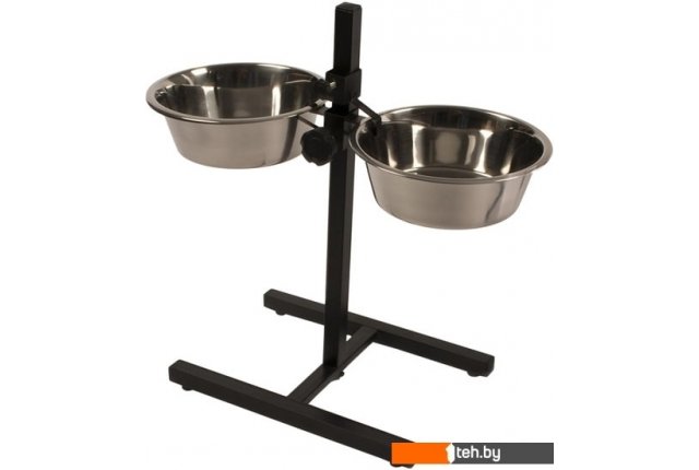 Миски, поилки, кормушки для животных Duvo Plus Twin feeder H-stand + bowls XL Миски, поилки, кормушки для животных Duvo Plus Twin feeder H-stand + bowls XL