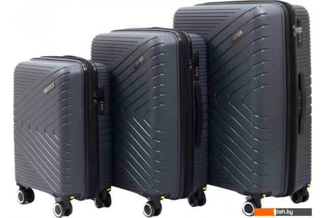 Чемоданы, сумки-тележки Pride РР-202 (3шт, серый)